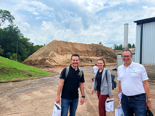 Visiting ethanol producers in Brazil; our solutions reduce volume of Bagasse biomass for production, producing more green electricity and making more ethanol